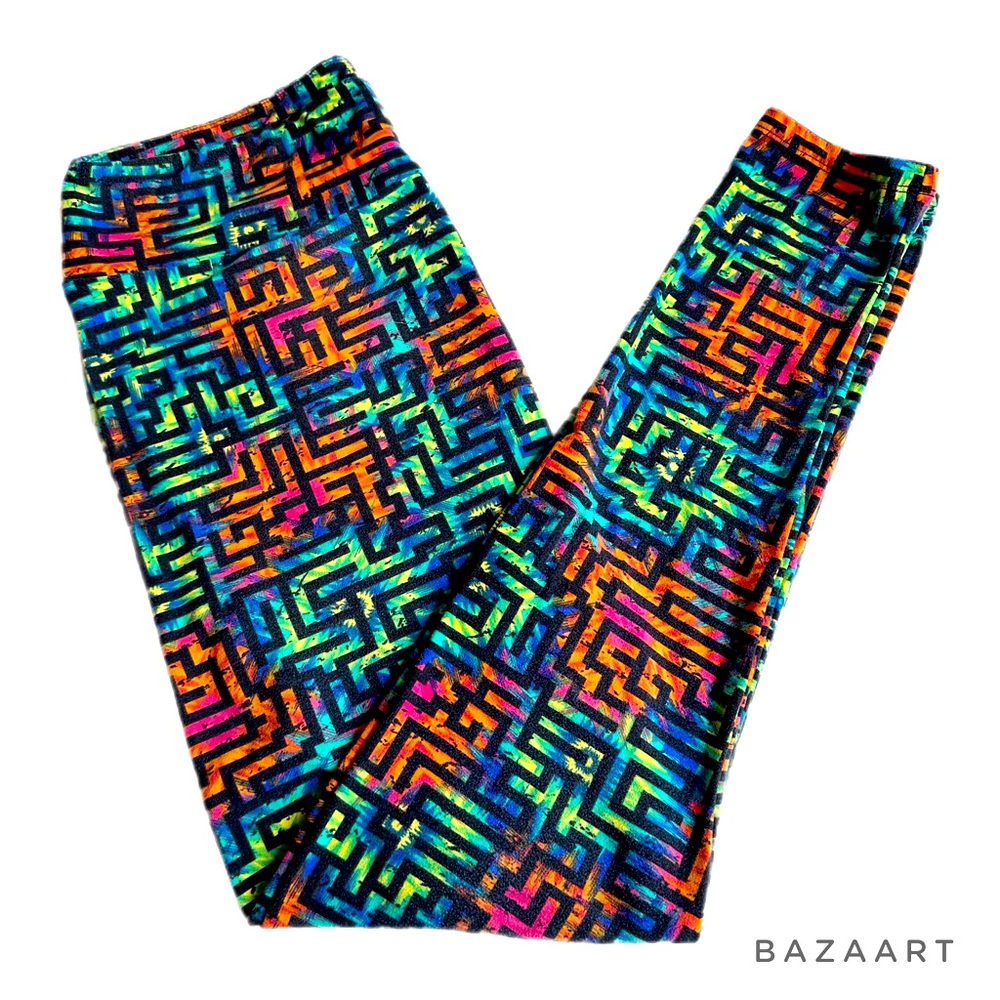 TC LuLaRoe “Tie Dye Maze” leggings | EUC